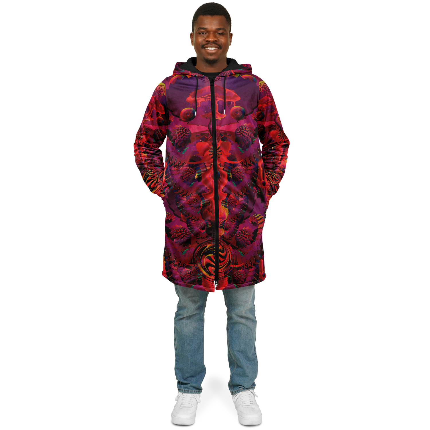 Cloak | Shroom Flower of Life Red