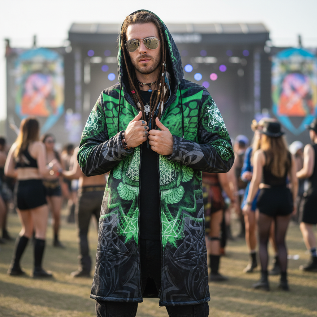 Angel Catcher Green Men's Festival Cloak