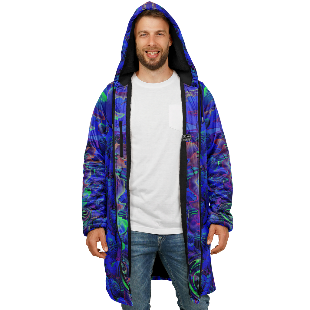 Cloak | Shroom Flower of Life Blue