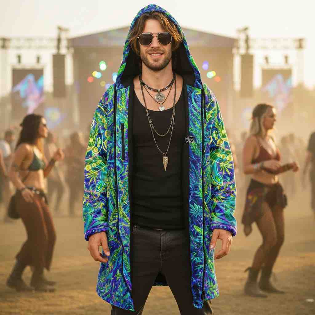 Wizard Stoner Alien Men's Festival Cloak