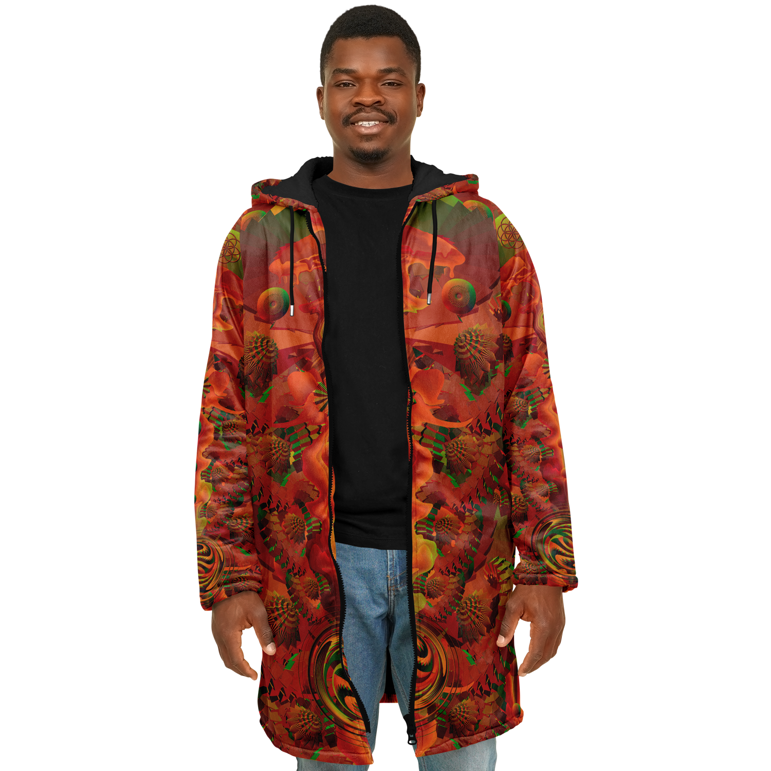 Cloak | Shroom Flower of Life Orange