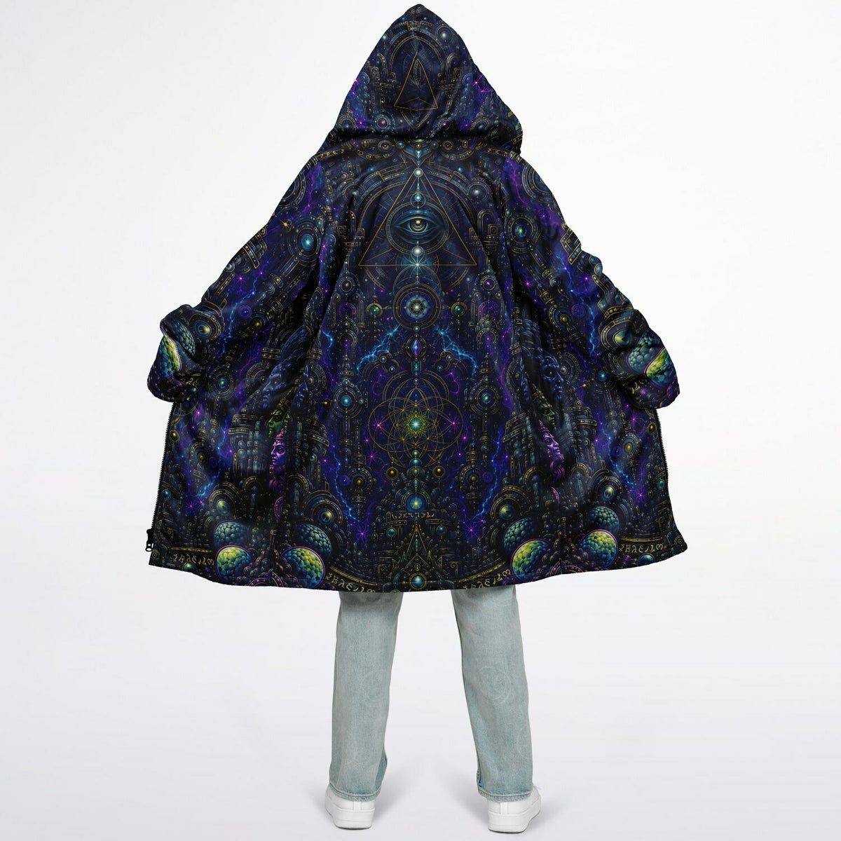 Celestial Tempe White Zipper Cloak