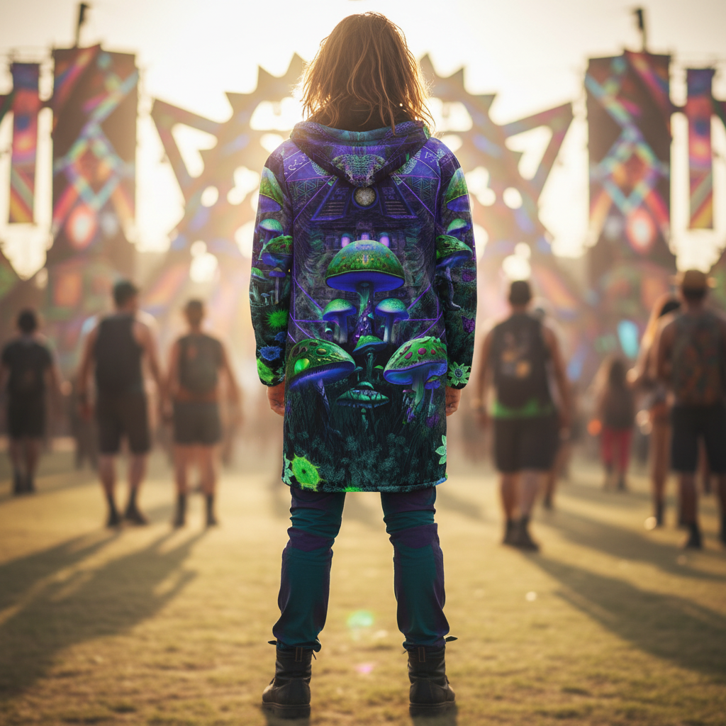 Shroom Rx Blue Men's Festival Cloak