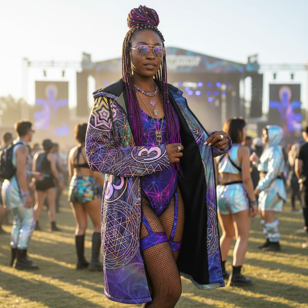 Sacred Geo Women's Festival Cloak