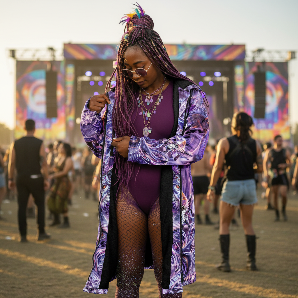 Dream Weaver Purple Festival Cloak