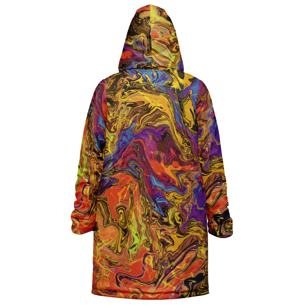 Liquid Fire Men's Festival Cloak detail view with alternative fashion