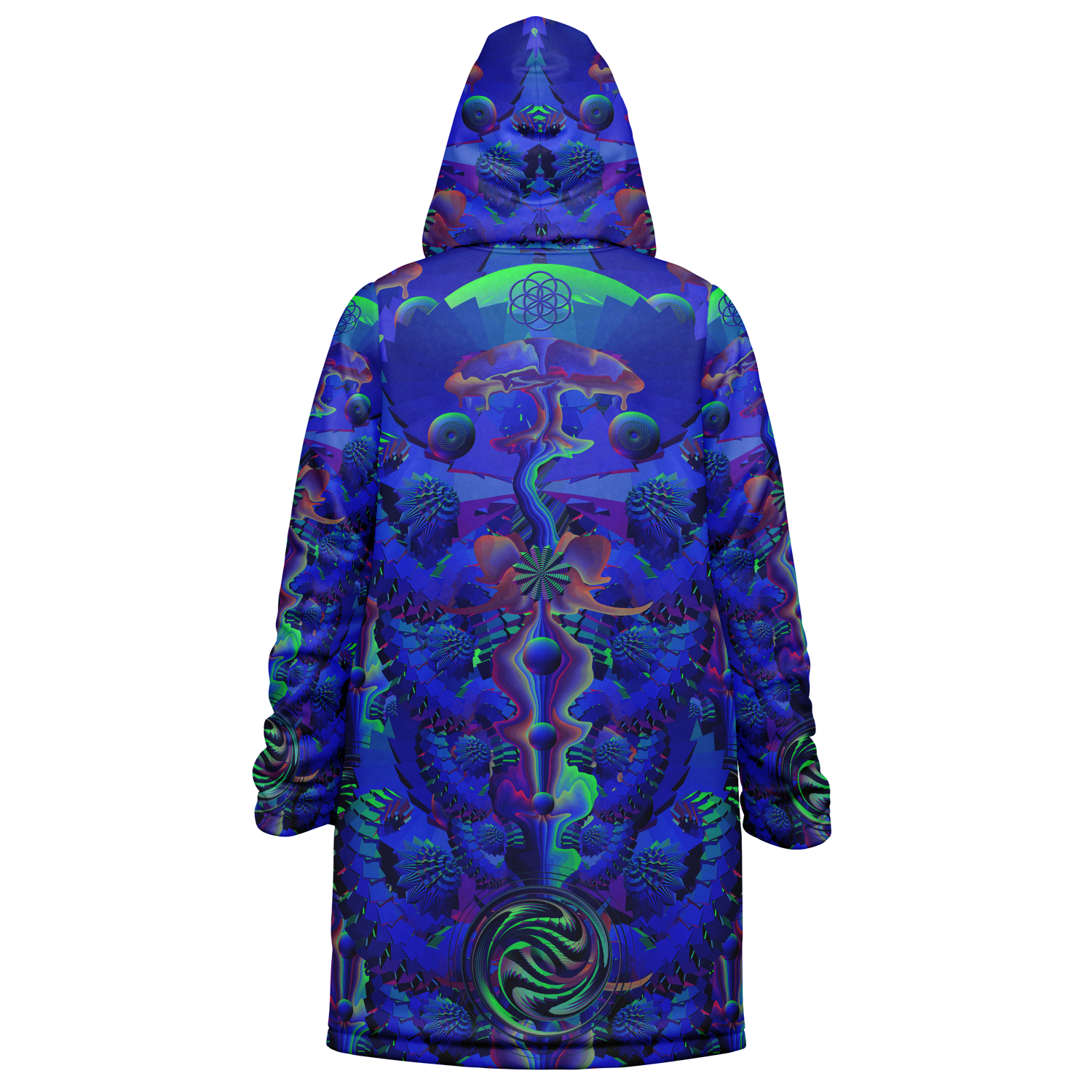 Cloak | Shroom Flower of Life Blue