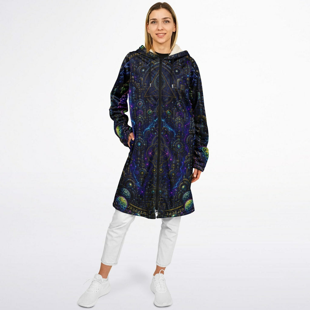 Celestial Tempe White Zipper Cloak