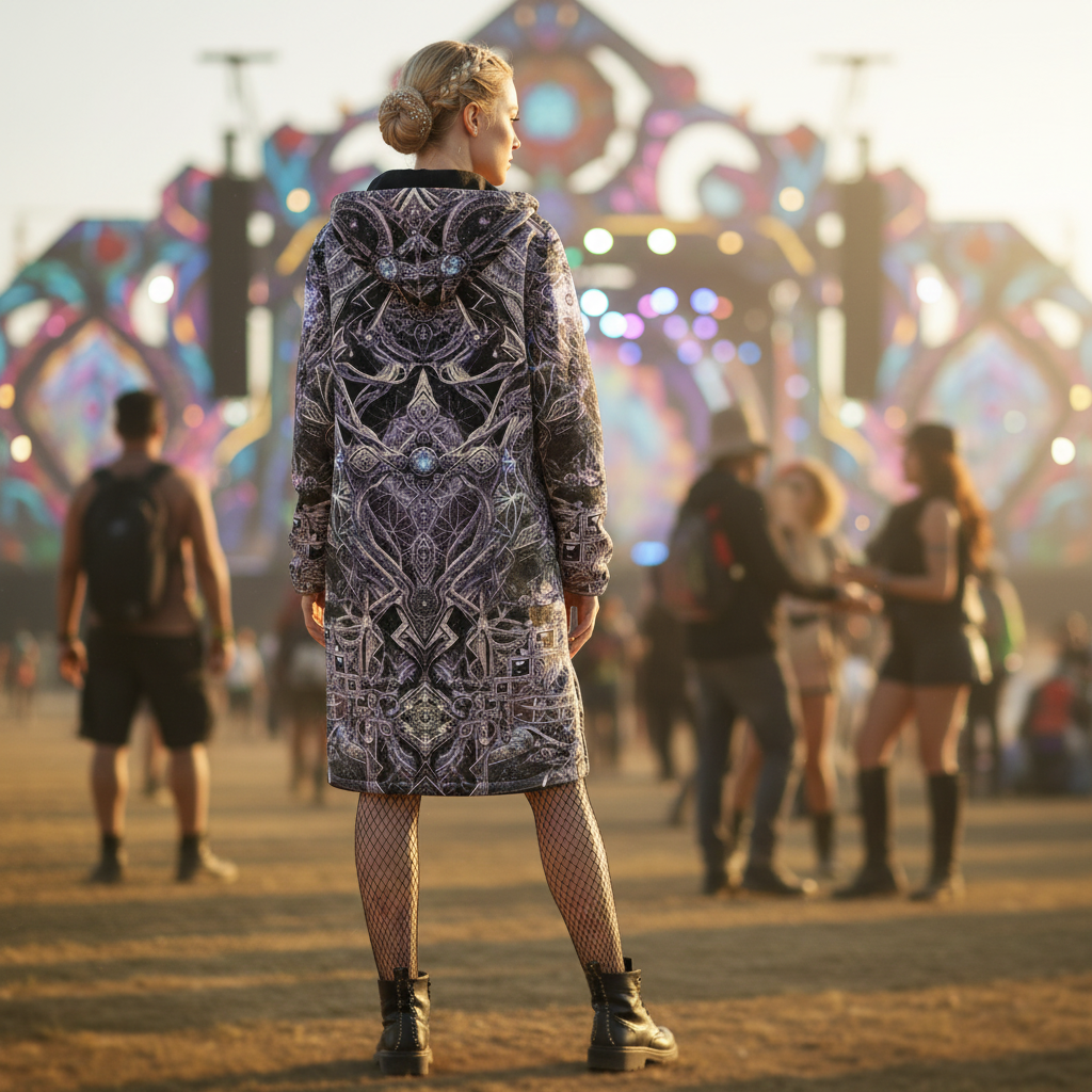 Cosmic Cross Silver Women's Festival Cloak