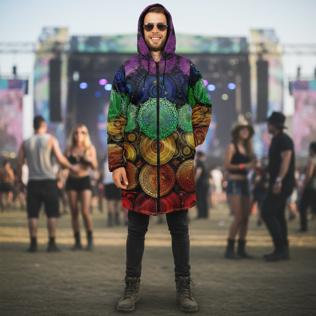 Chakra Mandala Men's Festival Cloak