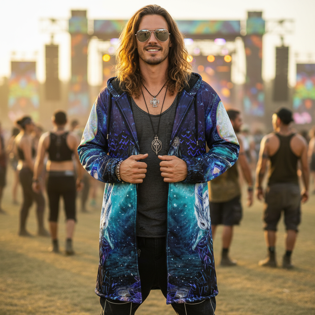 Blue Sorceress Men's Festival Cloak