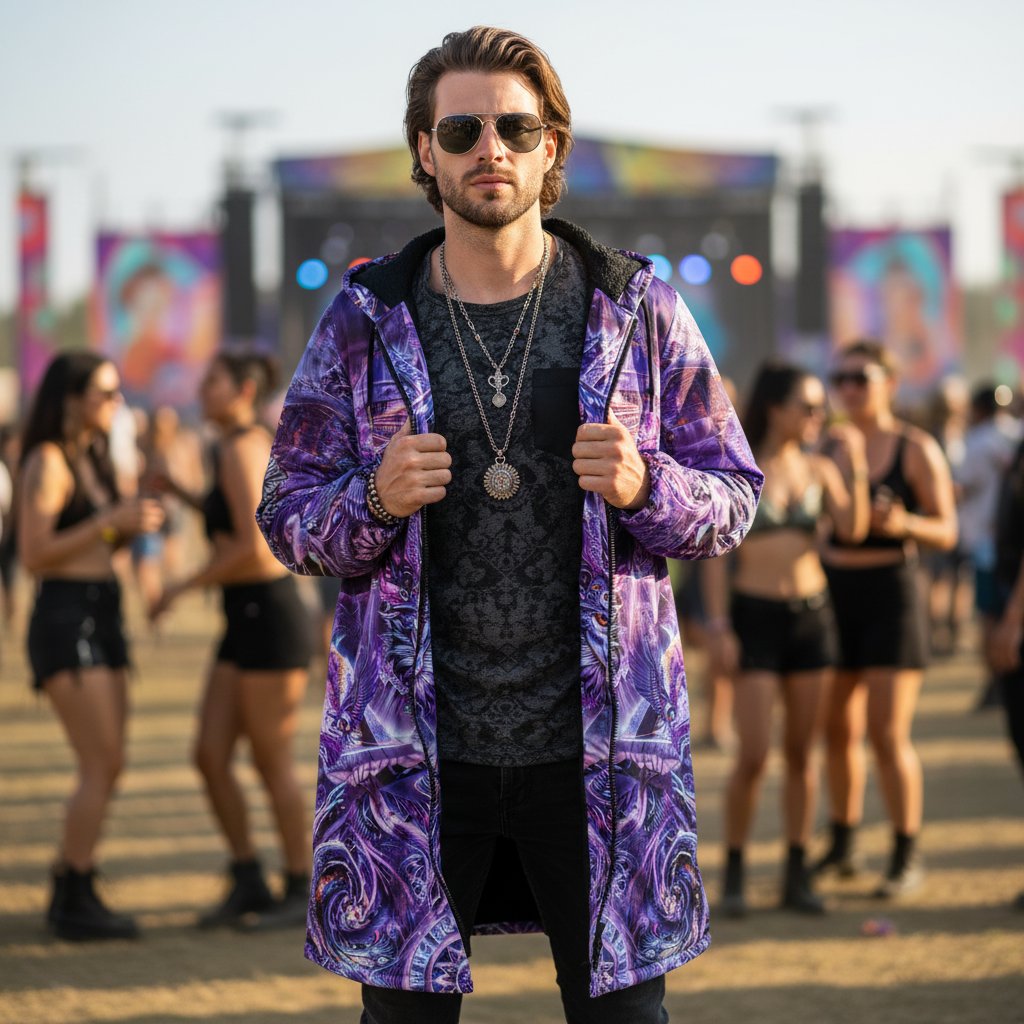 Dream Weaver Purple Men's Festival Cloak