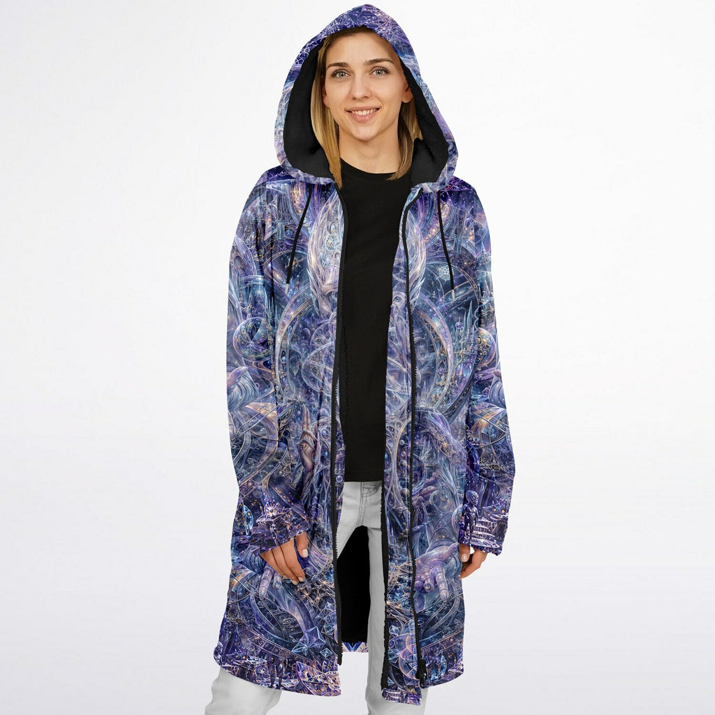 Galactic Alien Oracle Zipper Black Cloak