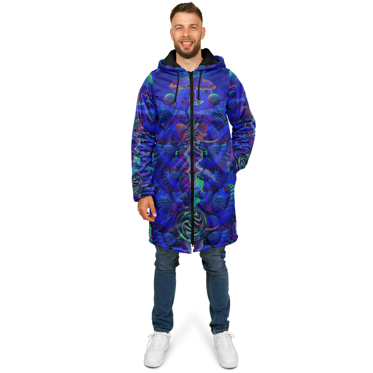 Cloak | Shroom Flower of Life Blue