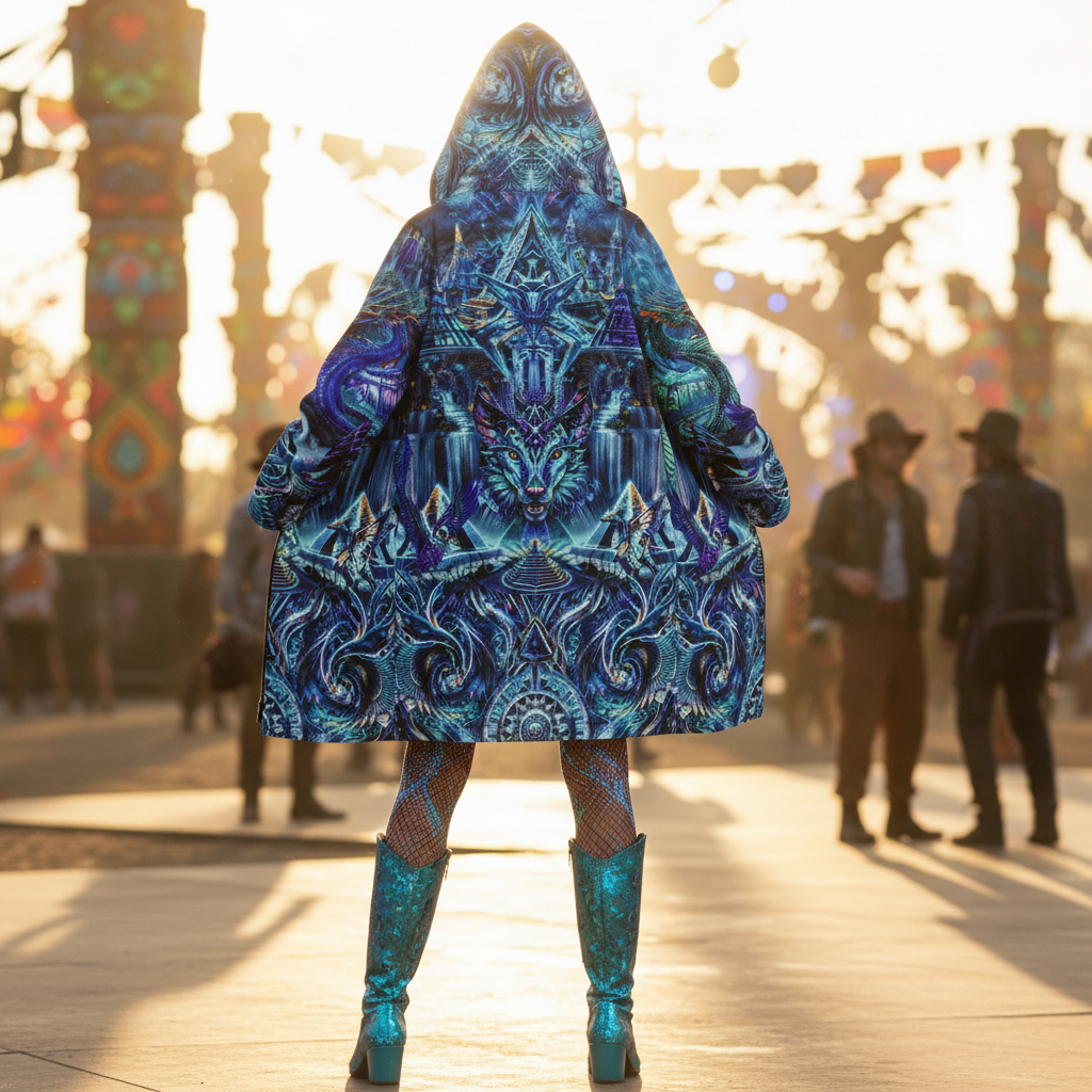 Dream Weaver Blue Women's Festival Cloak