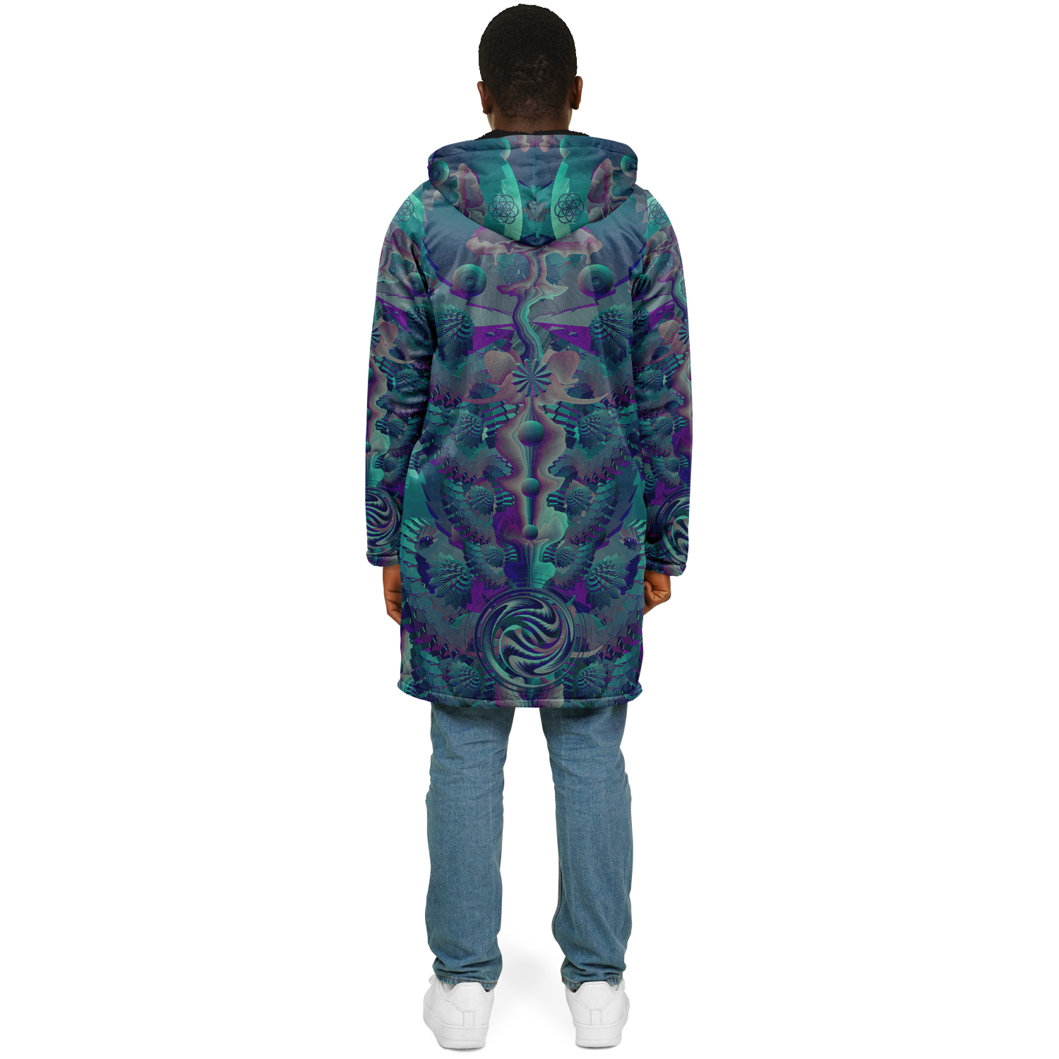 Cloak | Shroom Flower of Life Teal