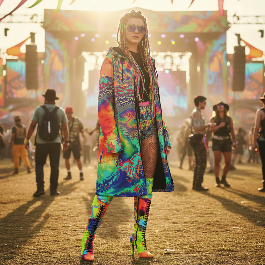 Acid Melt Women's Festival Cloak