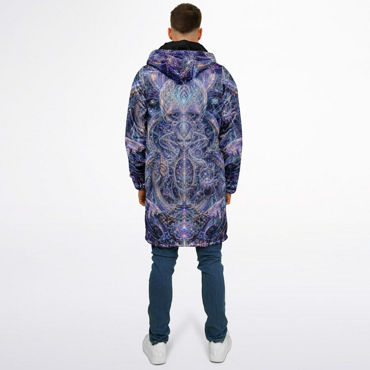 Galactic Alien Oracle Zipper Black Cloak