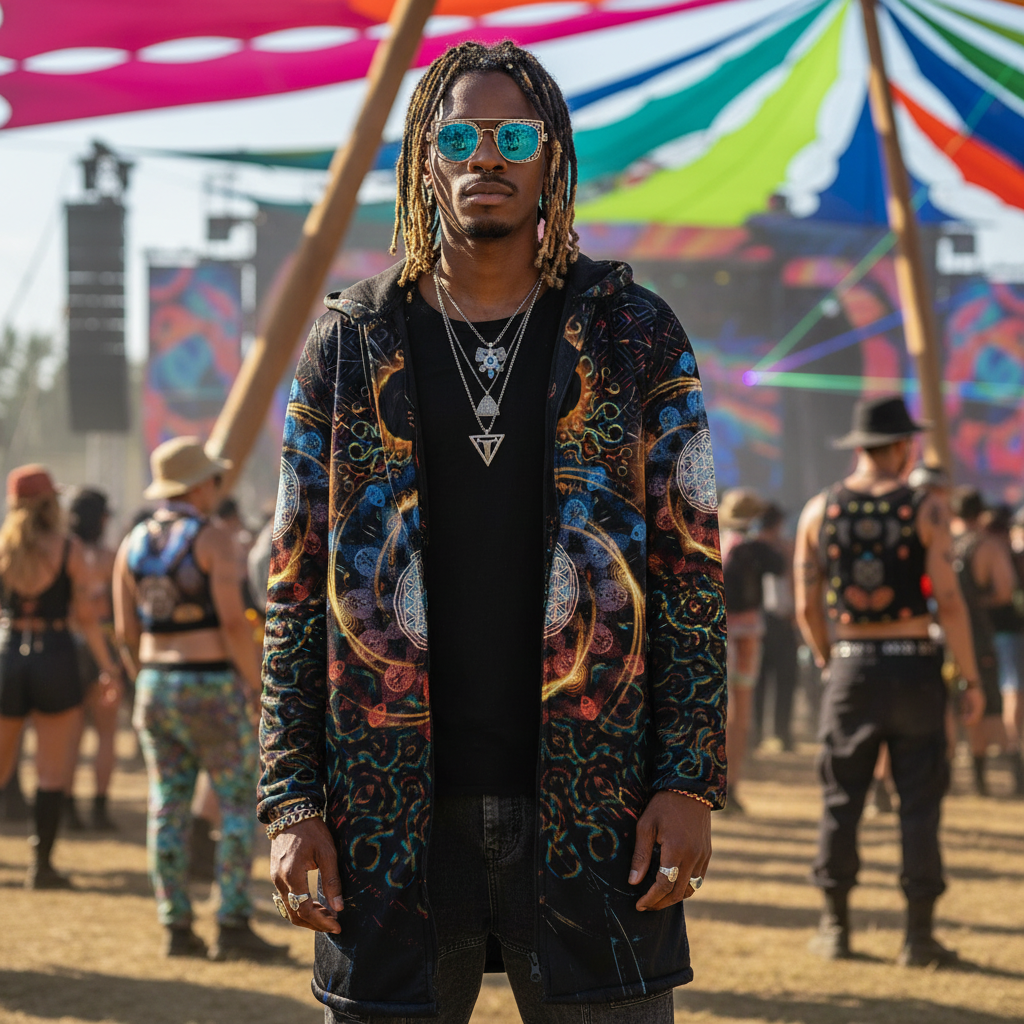 Solar Eclipse Men's Festival Cloak
