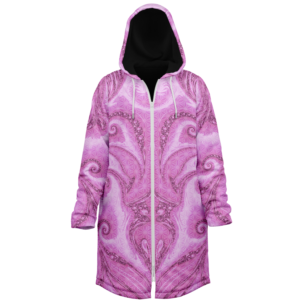 Pink Cosmic Flower Of Life Women's Festival Cloak