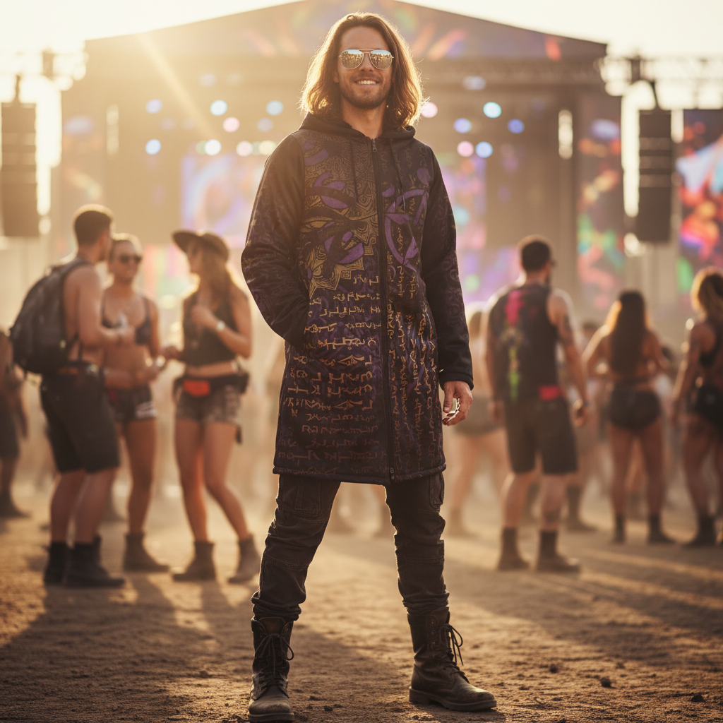 Enochian Vision Purple Men's Festival Cloak