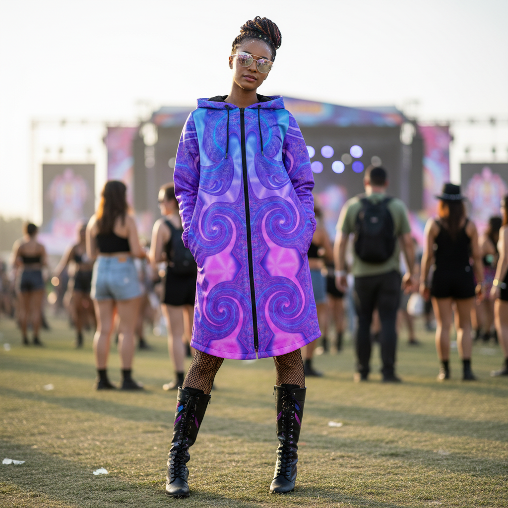 Psy Swirl Women's Festival Cloak