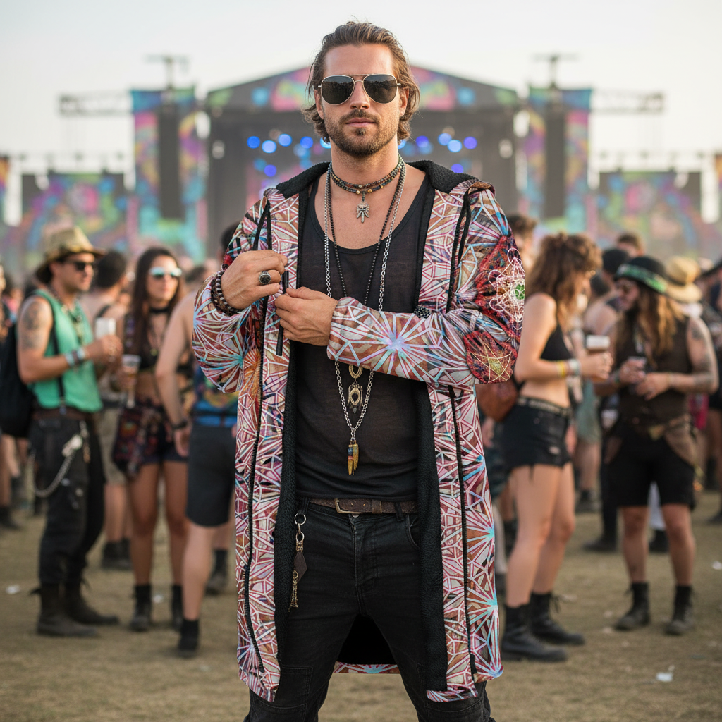 Angel Catcher Light Orange Men's Festival Cloak