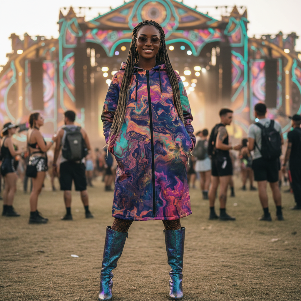 Liquified Abyss Women's Festival Cloak