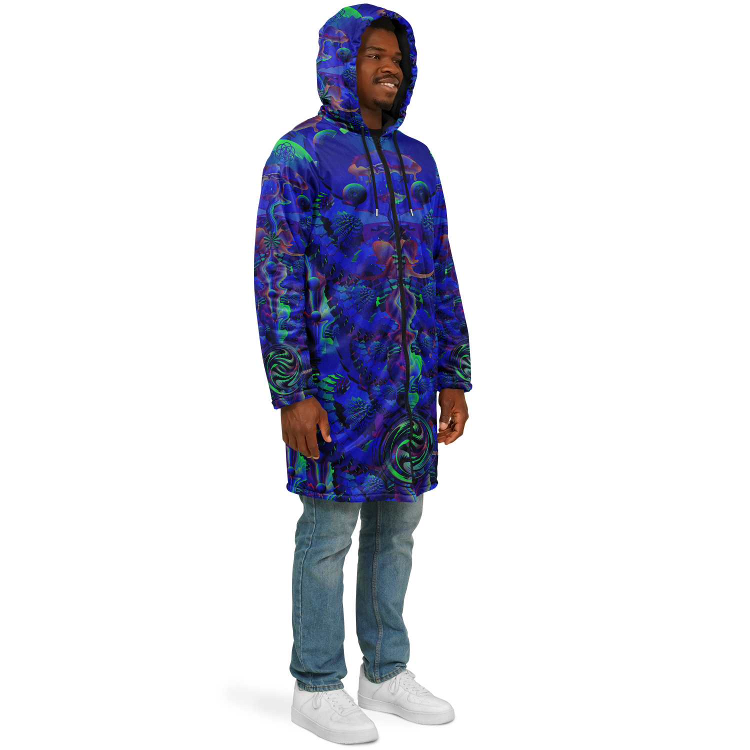 Cloak | Shroom Flower of Life Blue