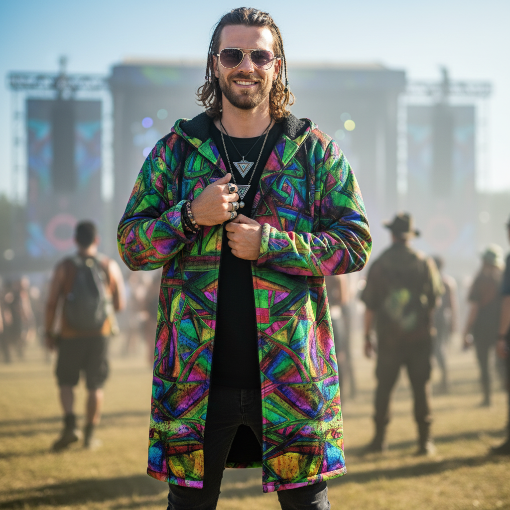 Crystalline Forest Men's Festival Cloak