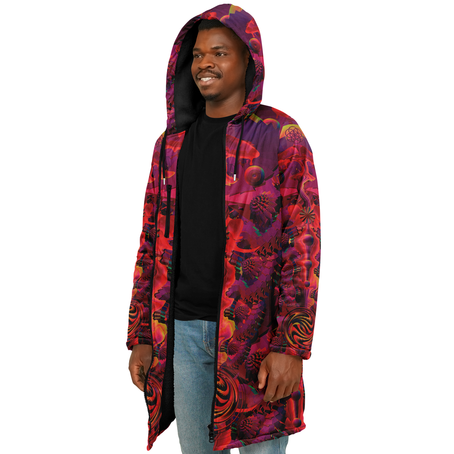 Cloak | Shroom Flower of Life Red