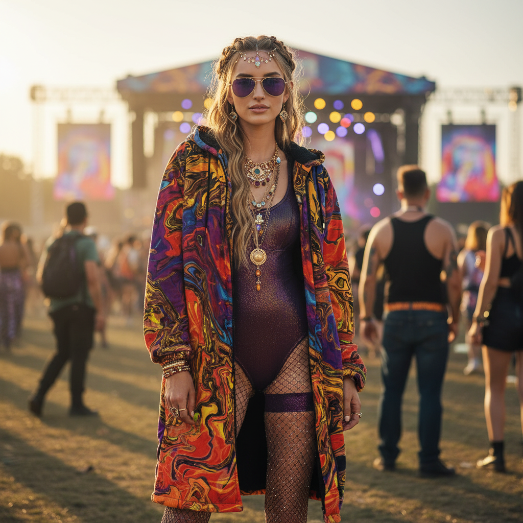 Liquid Fire Women's Festival Cloak