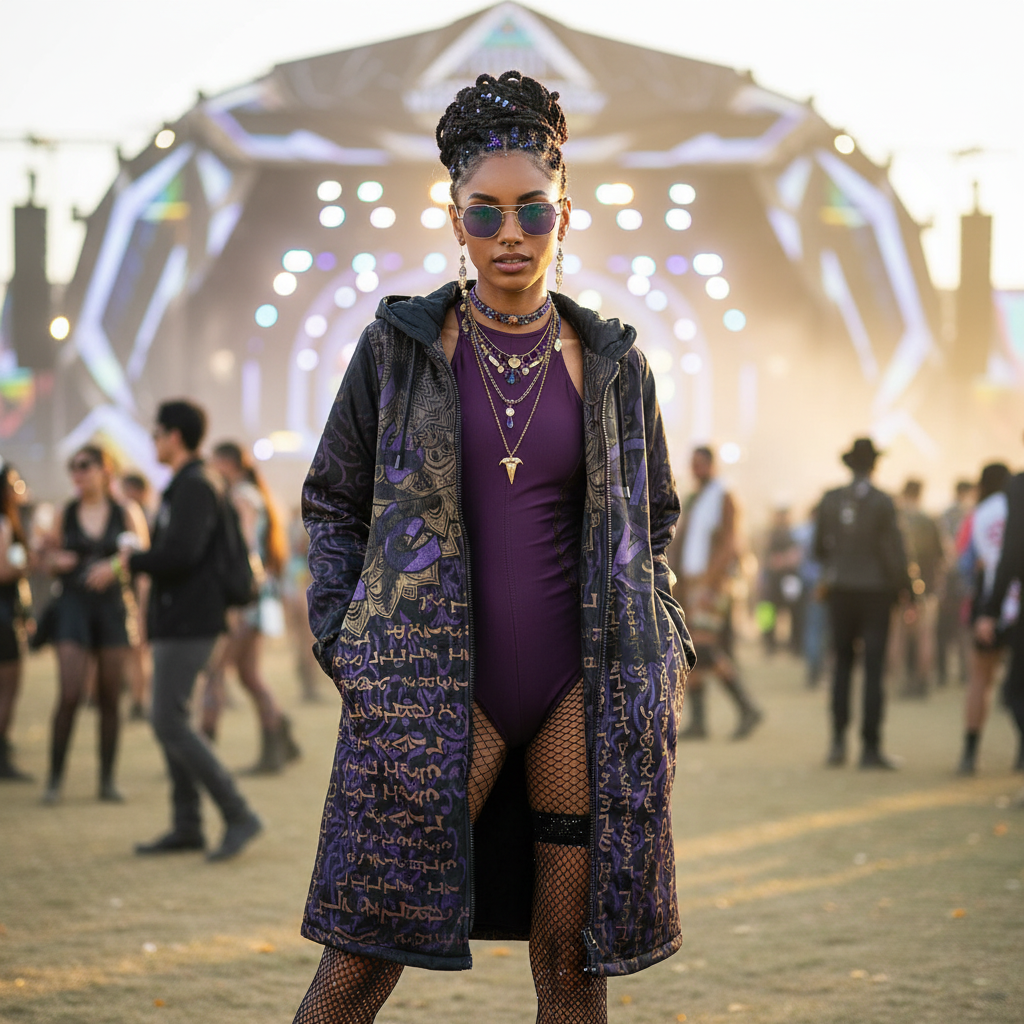 Enochian Vision Purple Women's Festival Cloak