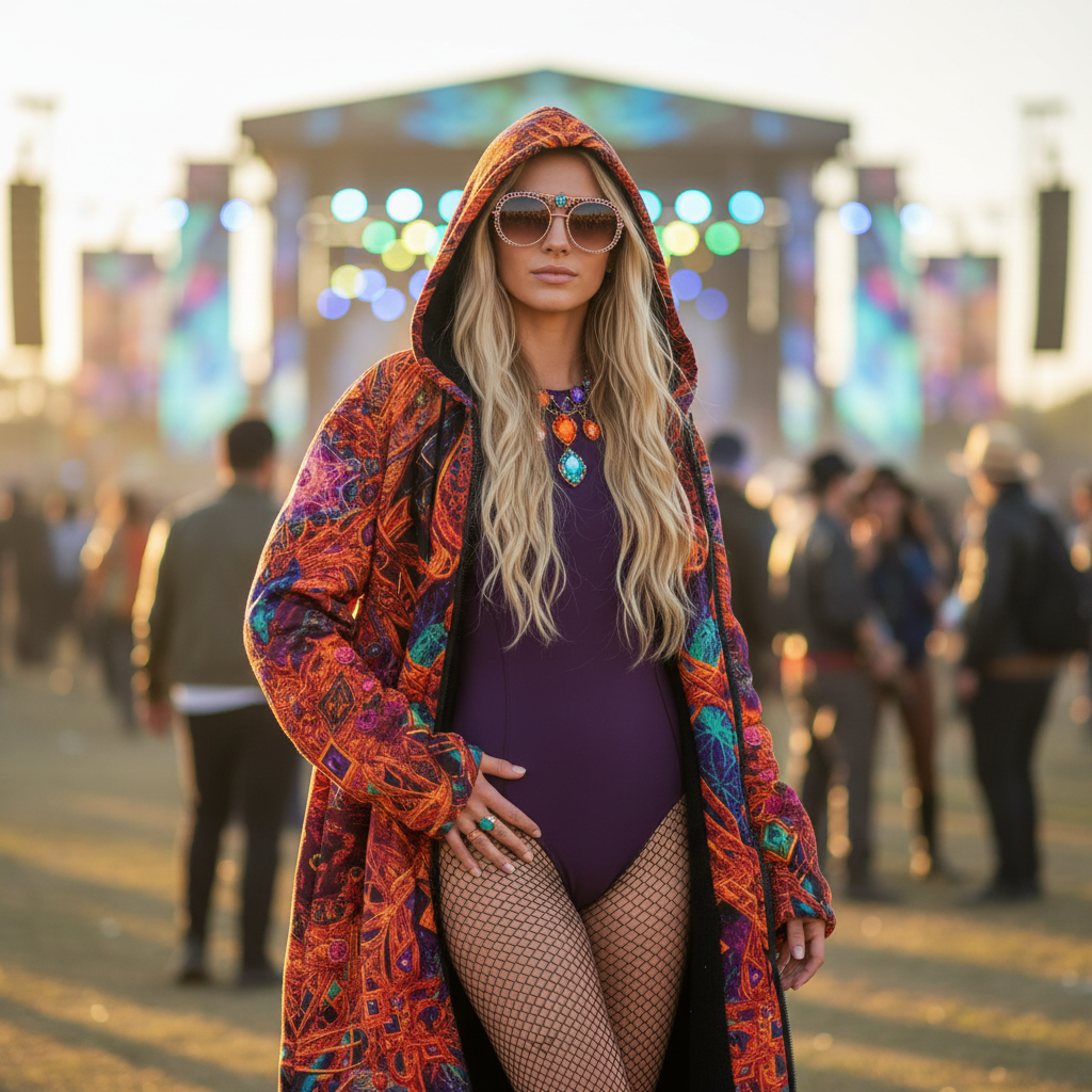 Cosmic Cross Red Women's Festival Cloak