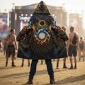 Solar Eclipse Men's Festival Cloak