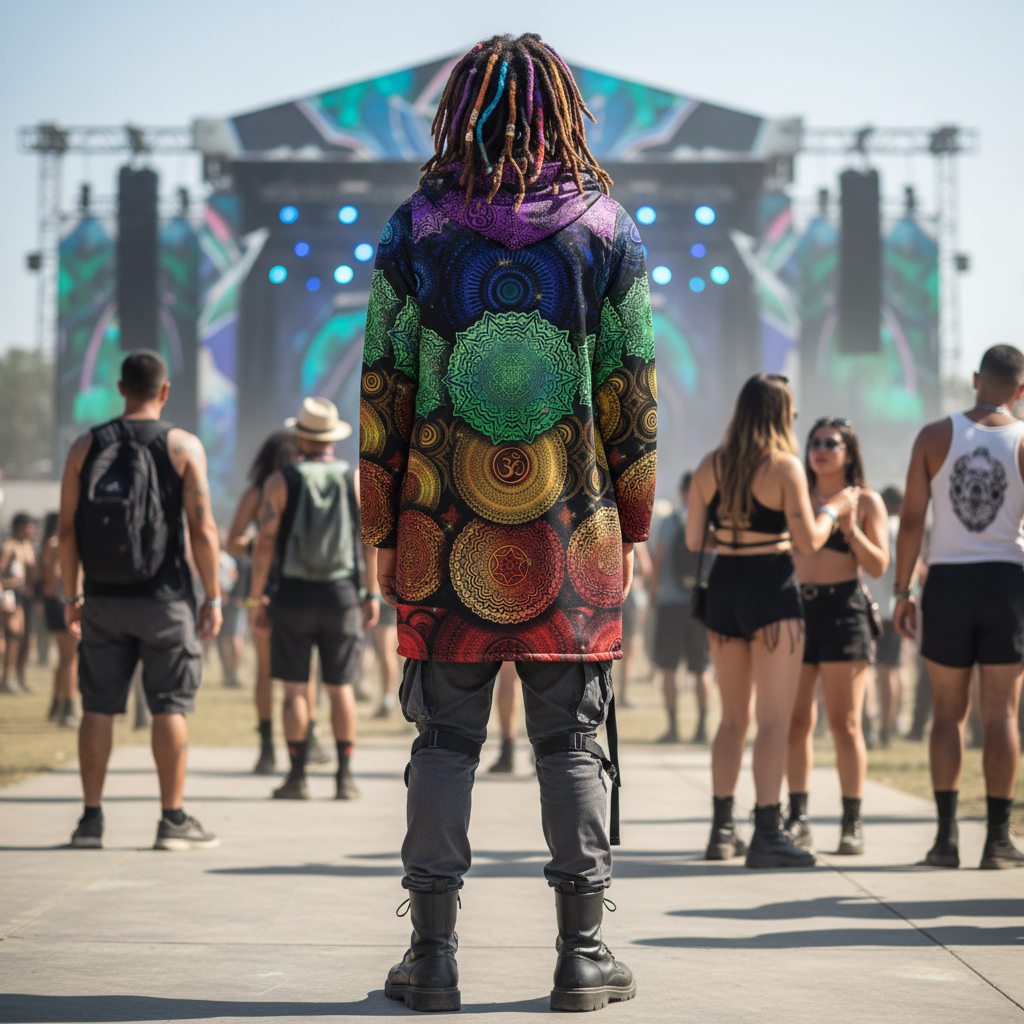 Chakra Mandala Men's Festival Cloak