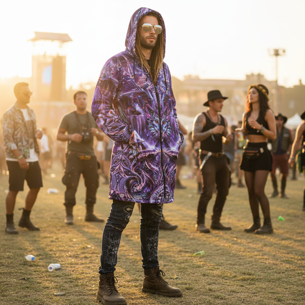Dream Weaver Purple Men's Festival Cloak