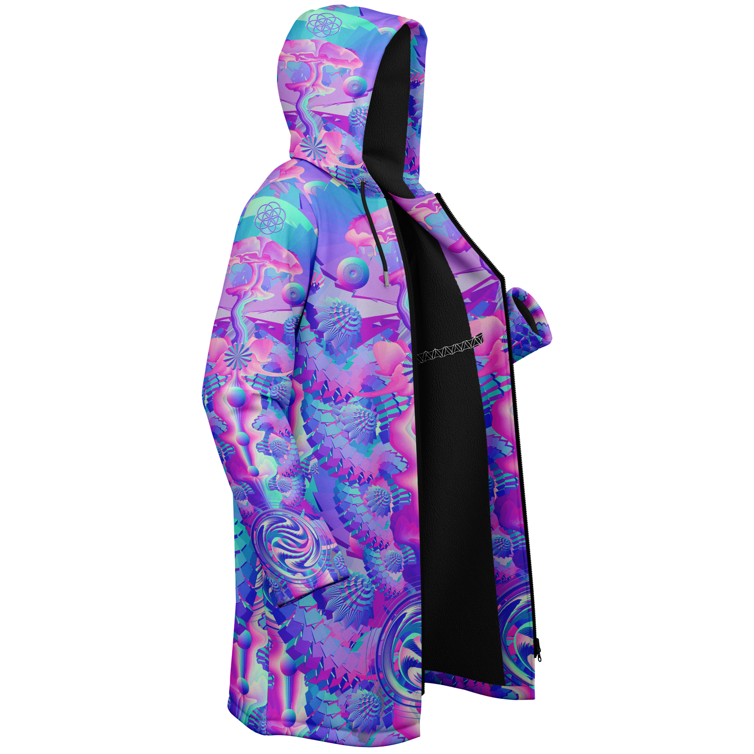Shroom Flower Of Life Women's Festival Cloak