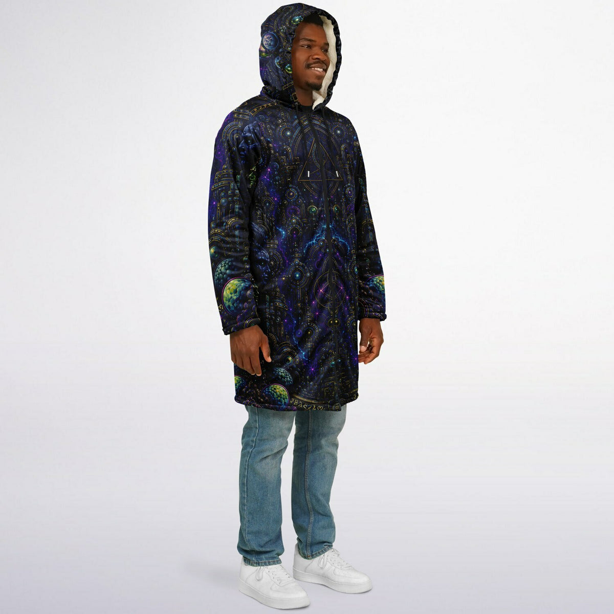 Celestial Tempe White Zipper Cloak