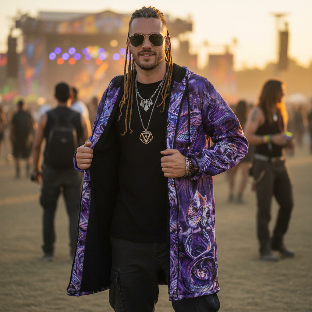 Dream Weaver Purple Men's Festival Cloak