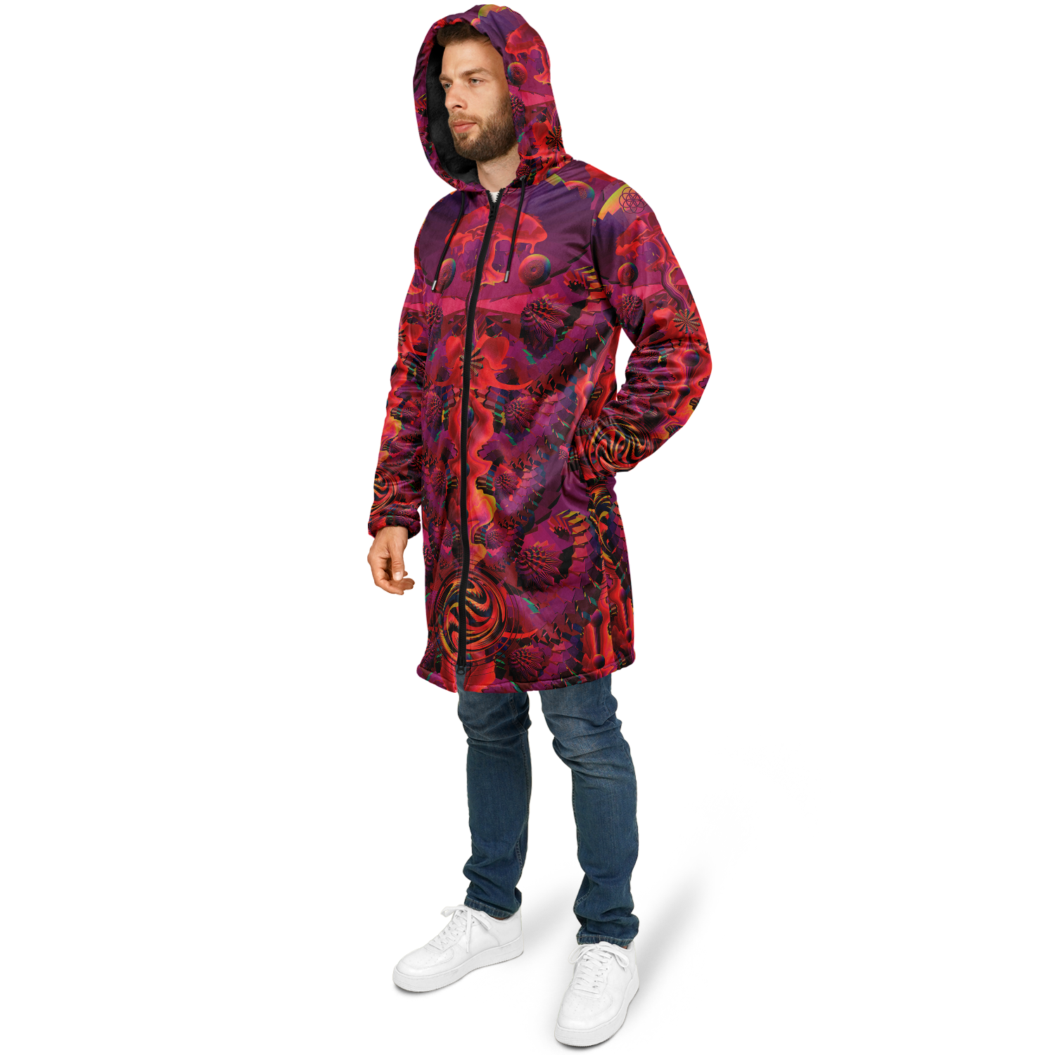 Cloak | Shroom Flower of Life Red