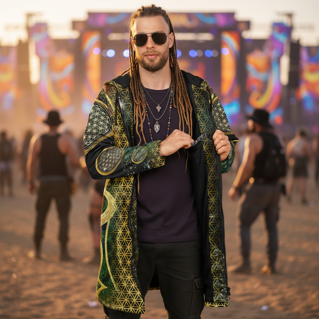 Mystic Eye Gold Men's Festival Cloak