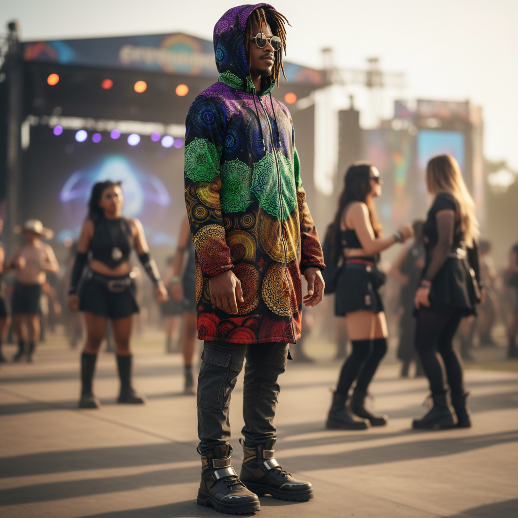 Chakra Mandala Men's Festival Cloak