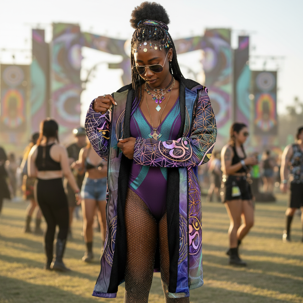 Sacred Geo Women's Festival Cloak