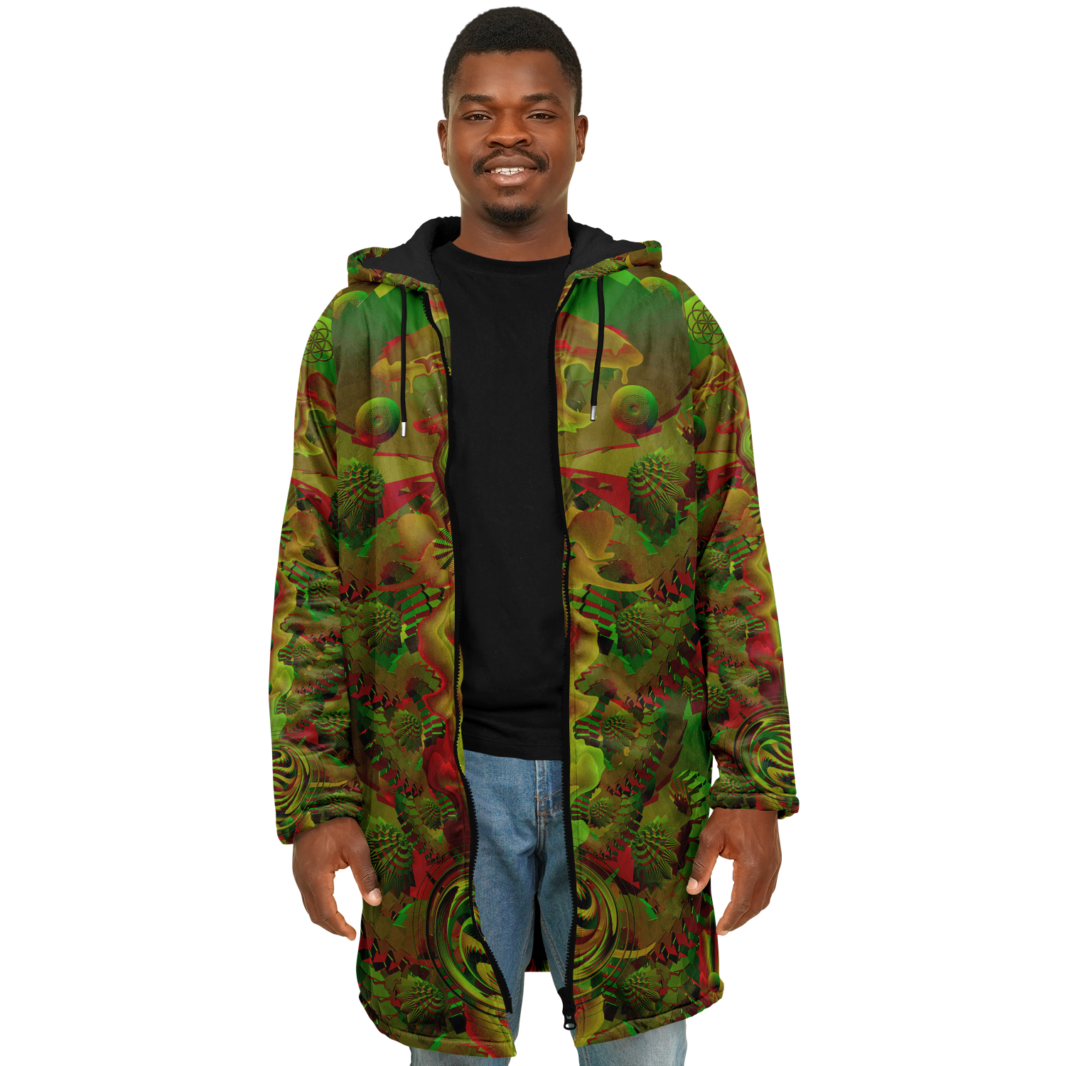 Cloak | Shroom Flower of Life Green