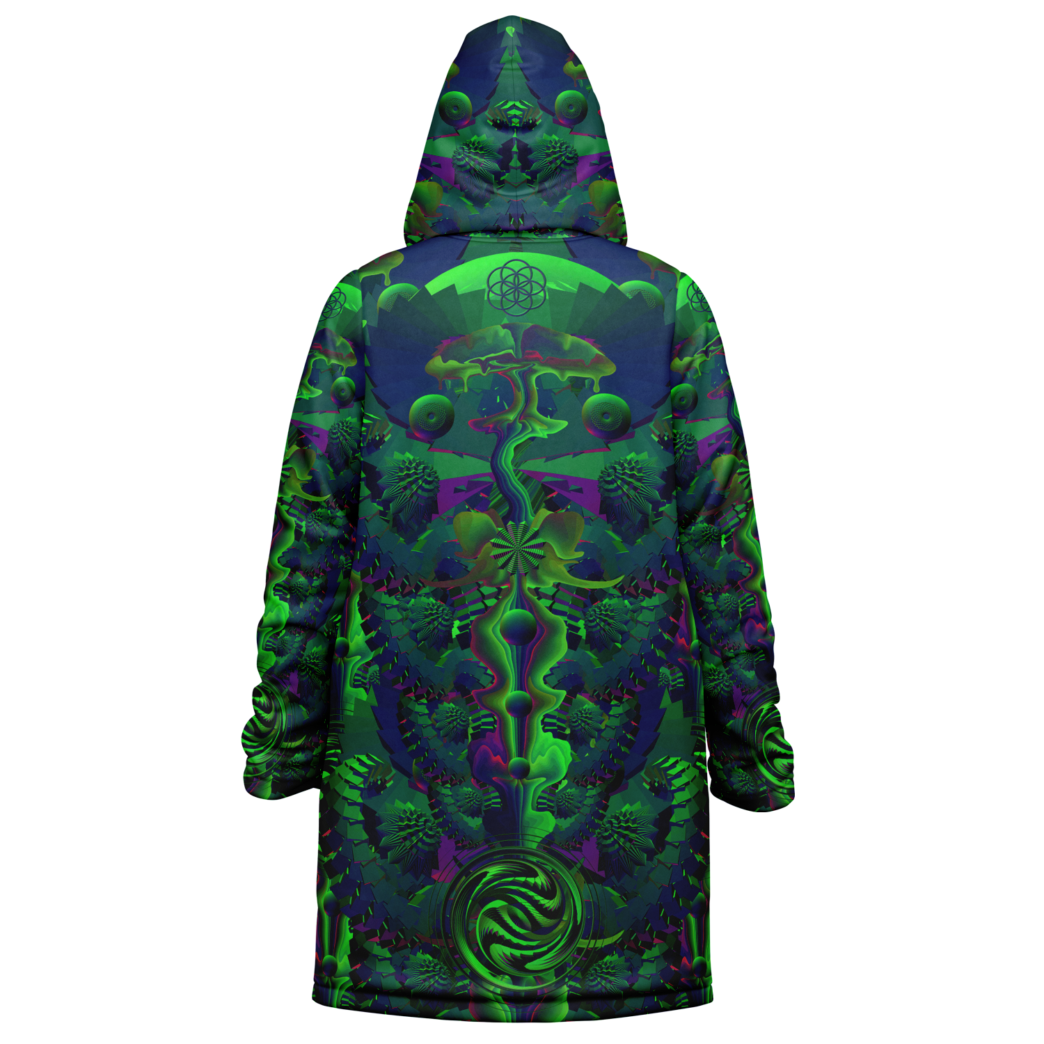 Cloak | Shroom Flower of Life Green