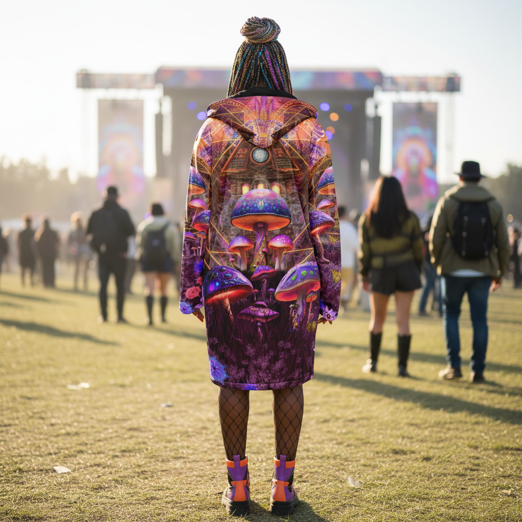 Shroom Rx Pink Women's Festival Cloak
