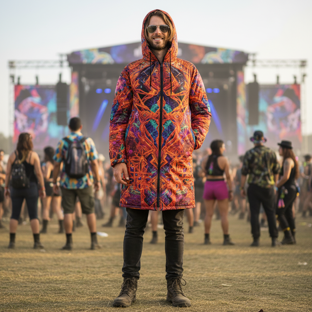 Cosmic Cross Red Men's Festival Cloak