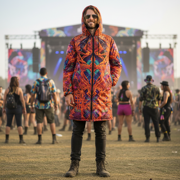 Cosmic Cross Red Men's Festival Cloak
