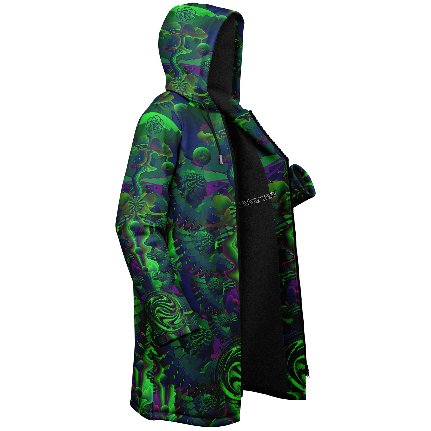 Cloak | Shroom Flower of Life Green